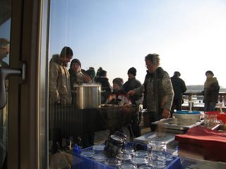 Brats and Gluehwein at Cospudensee