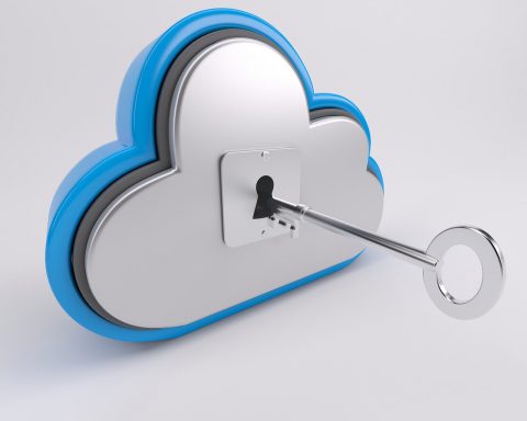 key inserted into cloud