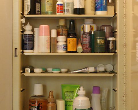 open medicine cabinet