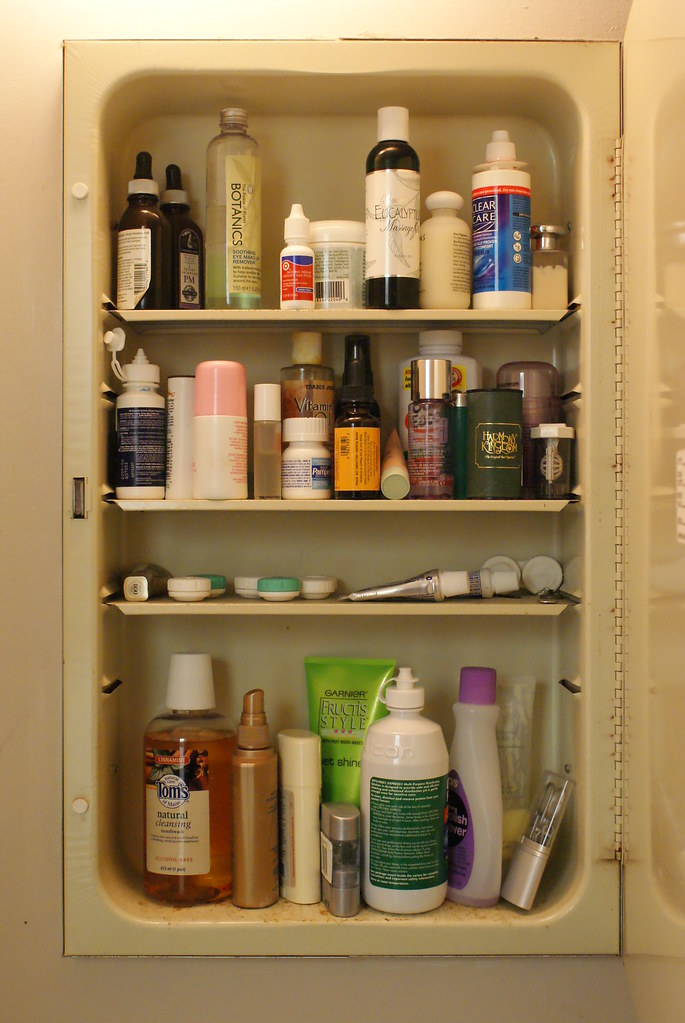 open medicine cabinet