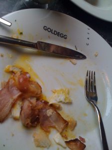 finished breakfast plate