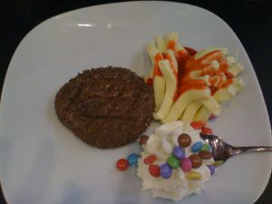 ice cream made to look like a burger and fries