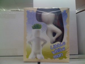 ceramic white man planter