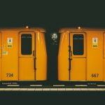 yellow subway cars of the BVG