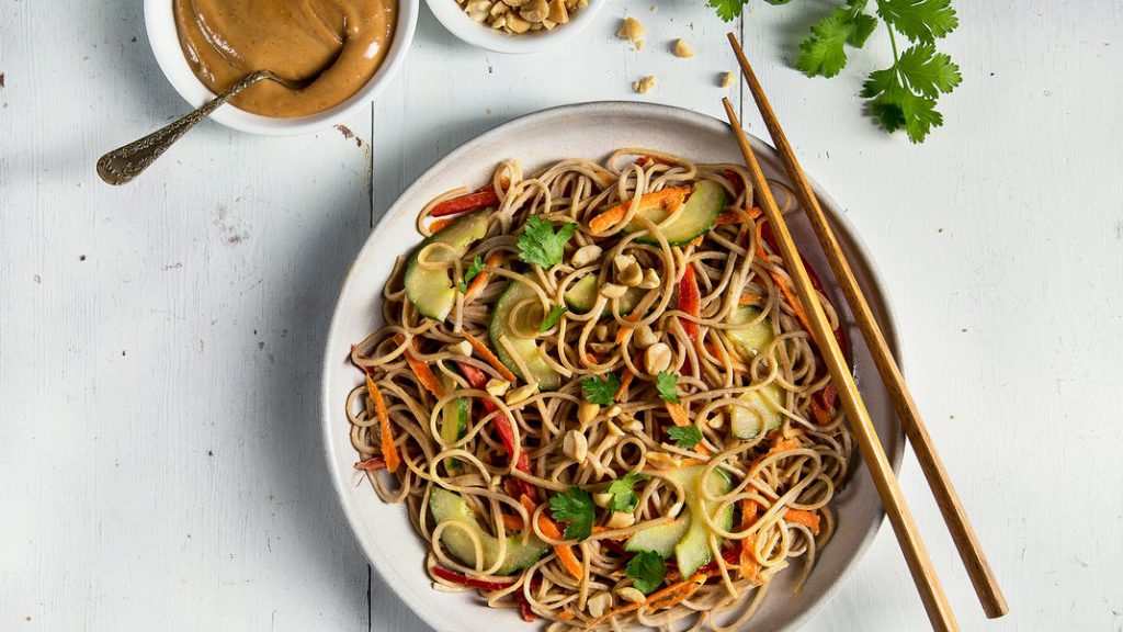 vegan soba noodle salad