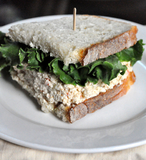 vegan tofu salad sandwich
